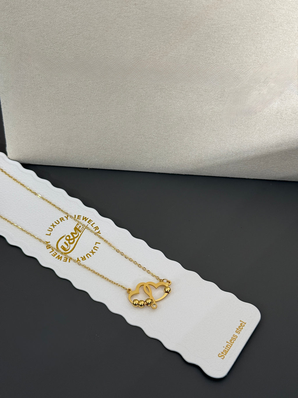 Anti-Tarnish Gold Heart Pendant Necklace