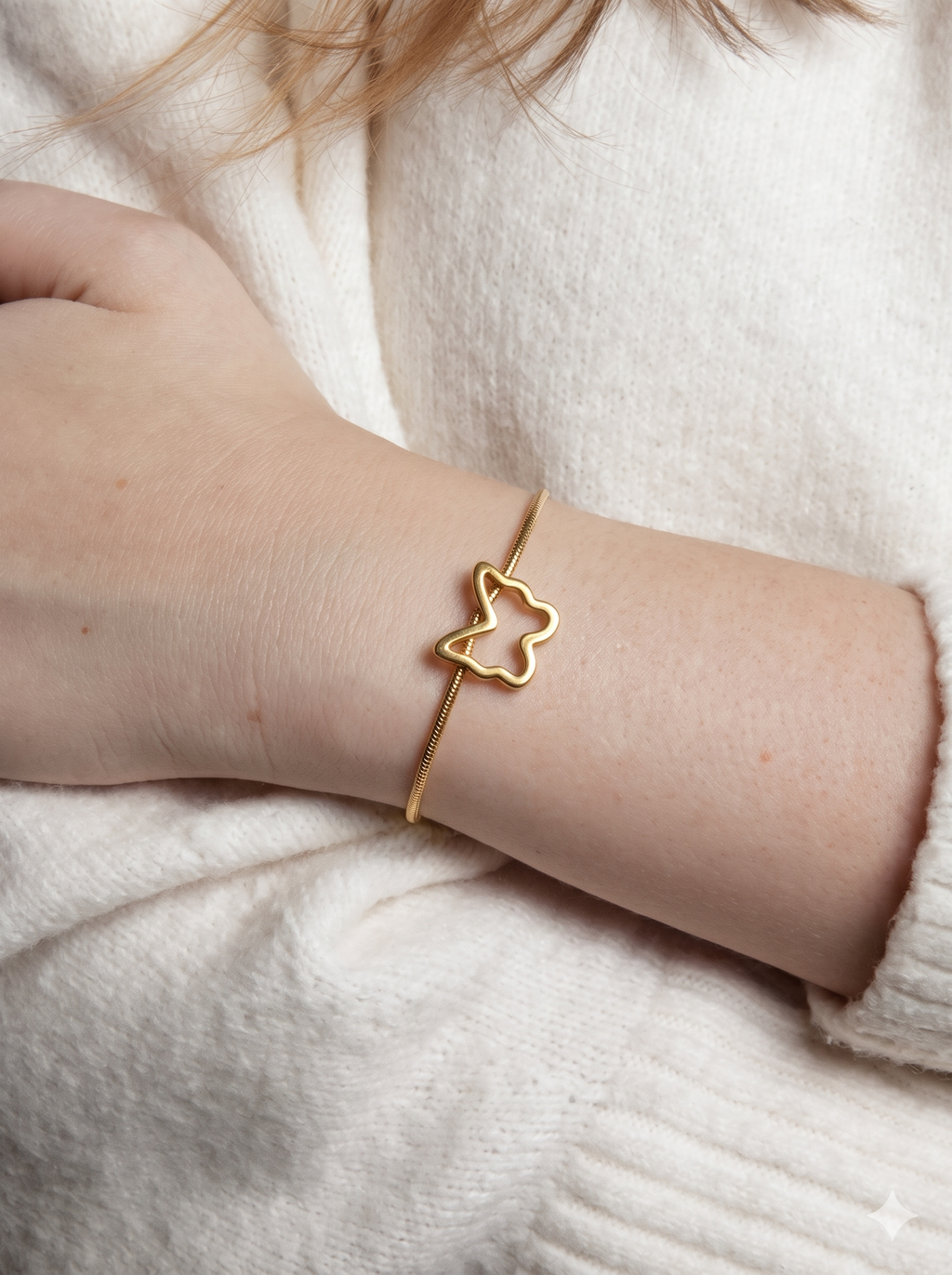 Anti-Tarnish Gold Butterfly Adjustable Bracelet