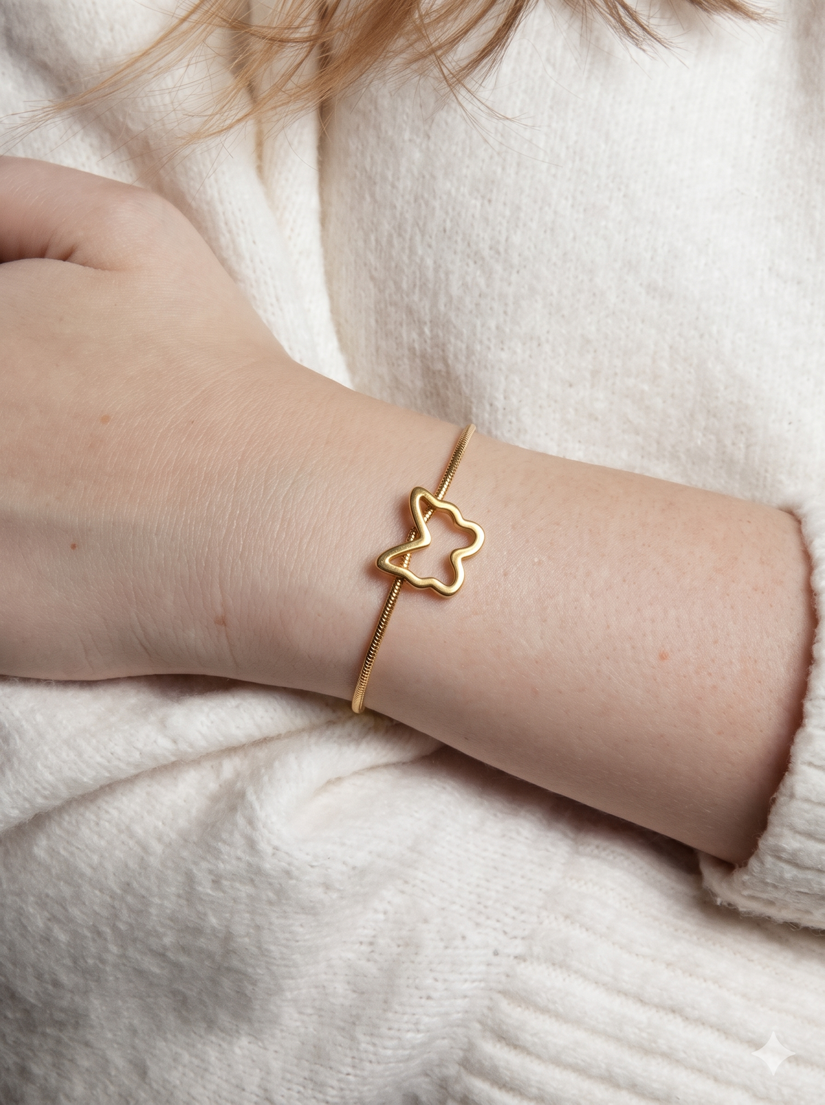 Anti-Tarnish Gold Butterfly Adjustable Bracelet