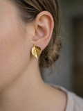 Anti-Tarnish Gold Leaf Stud Earring