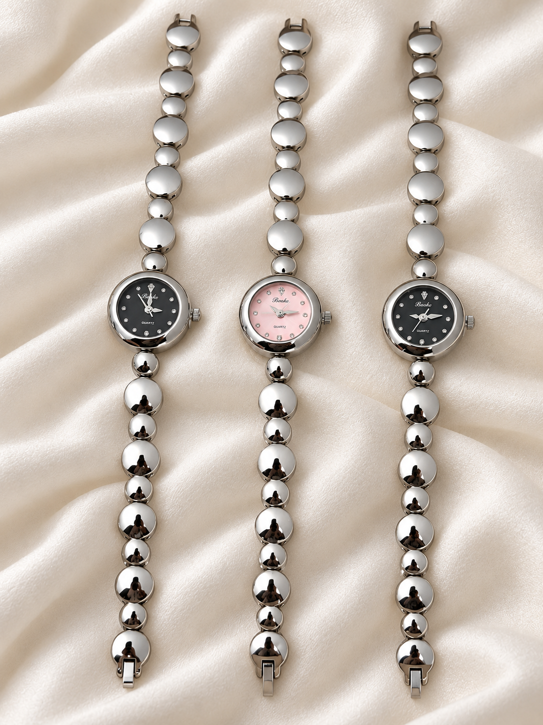 Anti-Tarnish Steel  Watch In Adjustable 1PC