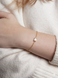 Anti-Tarnish Gold White Diamond Stone Adjustable Bracelet
