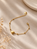 Anti-Tarnish Gold Heart Adjustable Bracelet