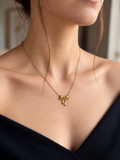 Anti-Tarnish Bow Pendant Necklace