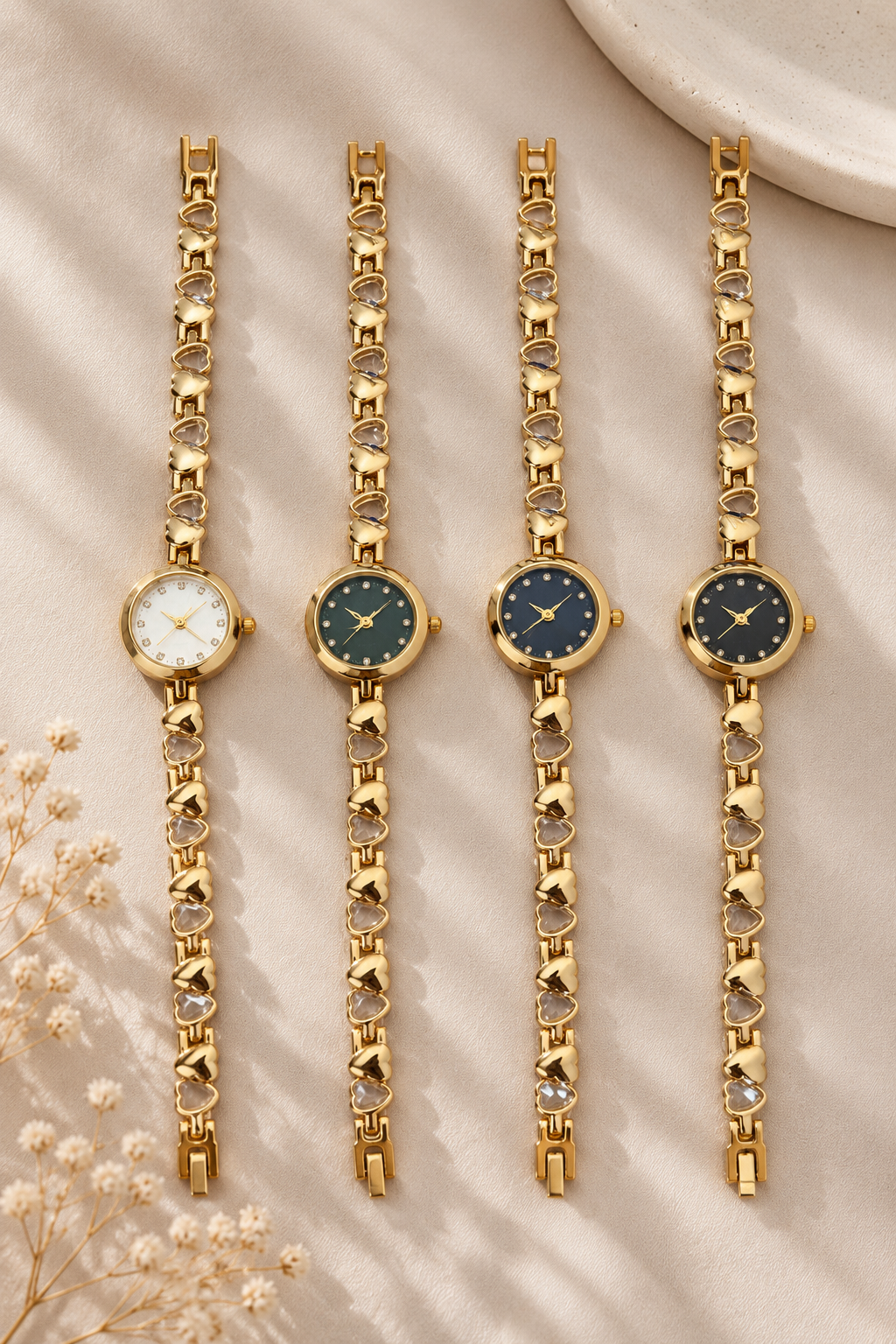Anti-Tarnish Gold Watch In Adjustable 1PC