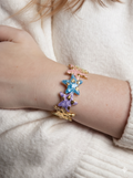 Anti-Tarnish Gold Bangle Adjustable Size Medium