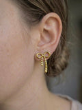 Anti-Tarnish Gold Bow Stud