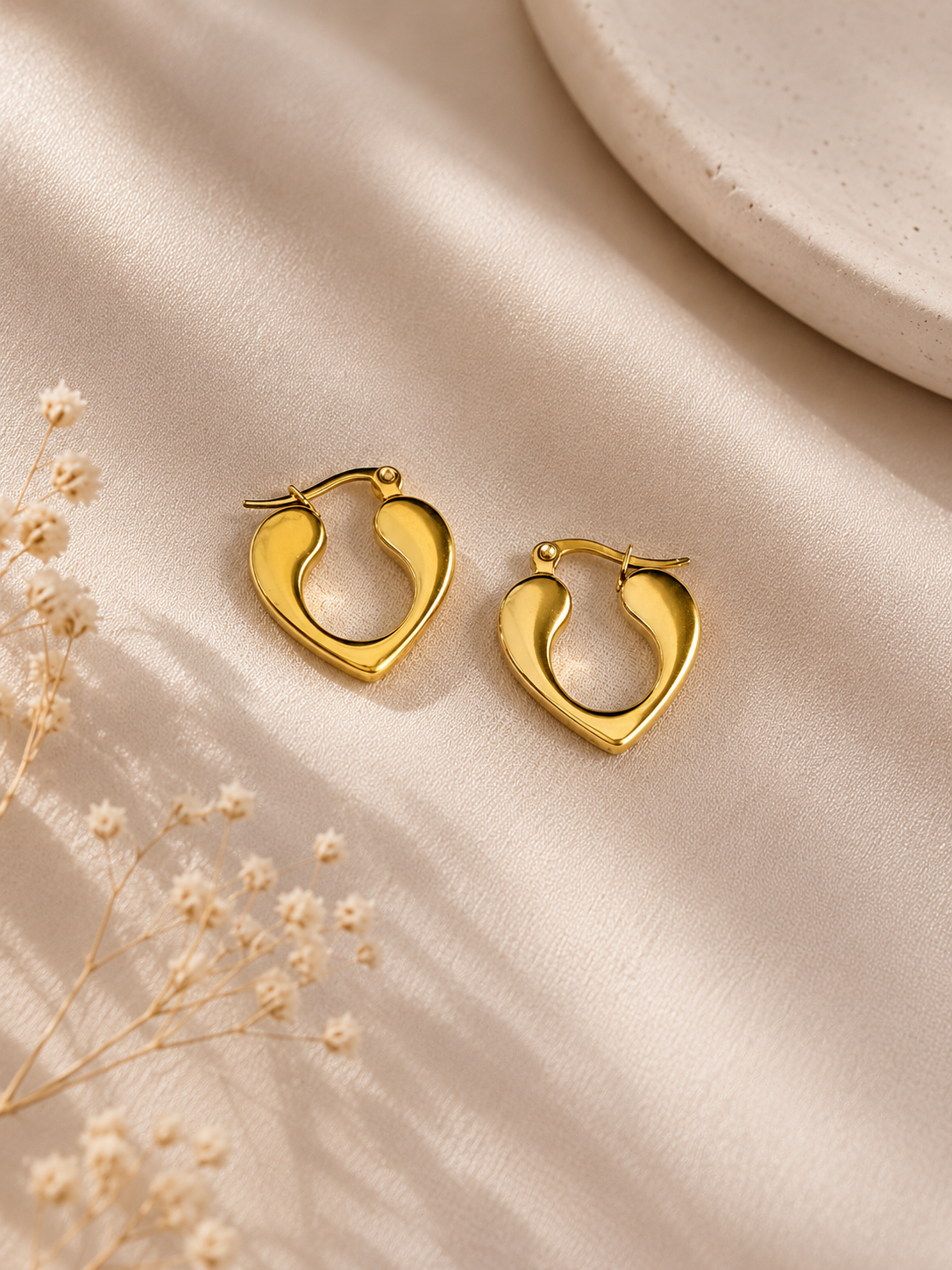 Anti-Tarnish Gold Hoop Earring