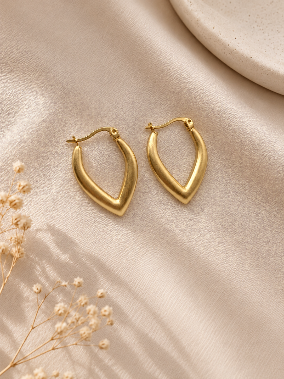 Anti-Tarnish Gold Hoop Earring