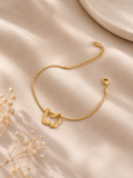 Anti-Tarnish Gold Butterfly Adjustable Bracelet