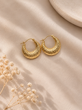 Anti-Tarnish Gold Hoop Earring