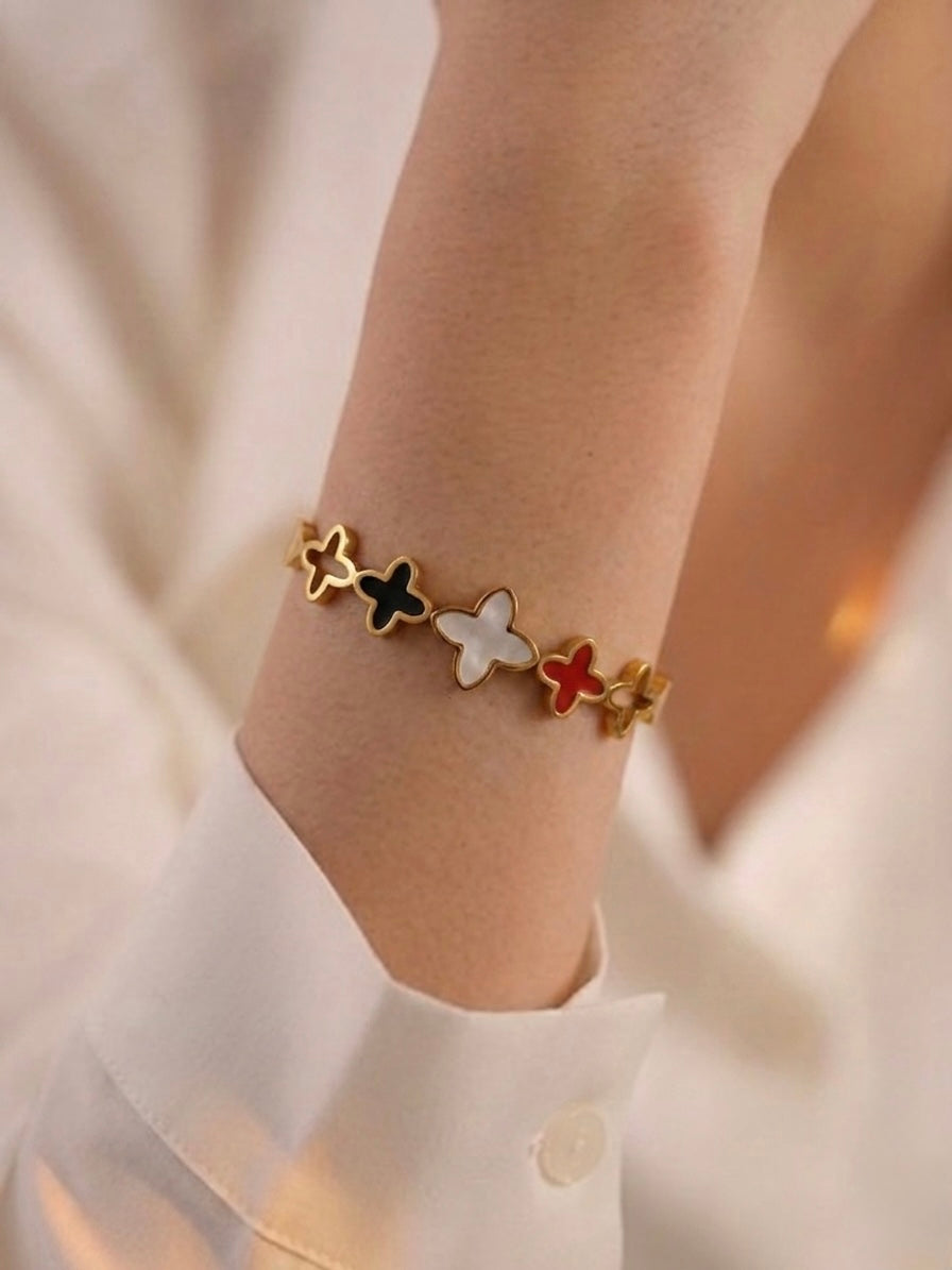 Anti-Tarnish Gold Bangle Adjustable Size Medium