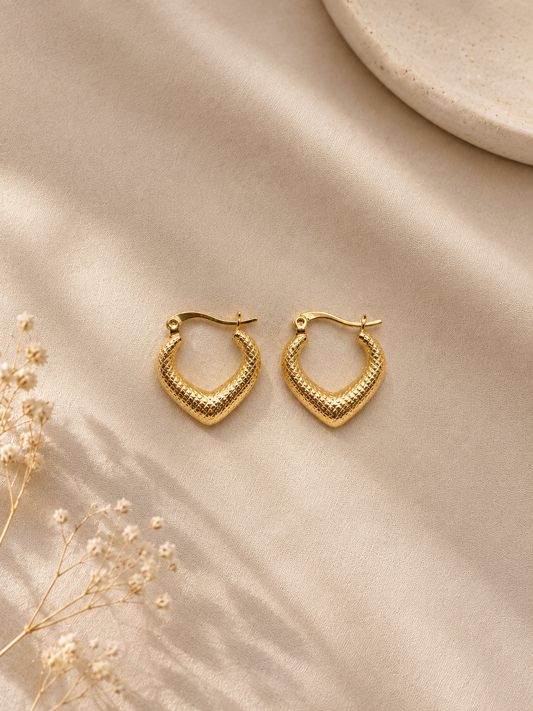 Anti-Tarnish Gold Hoop Earring