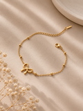 Anti-Tarnish Gold Bow Adjustable Bracelet