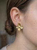 Anti-Tarnish Gold Flower Stud