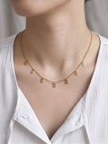 Anti-Tarnish Gold Rectangle Charms Necklace
