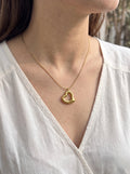 Anti-Tarnish Gold Heart Pendant Necklace