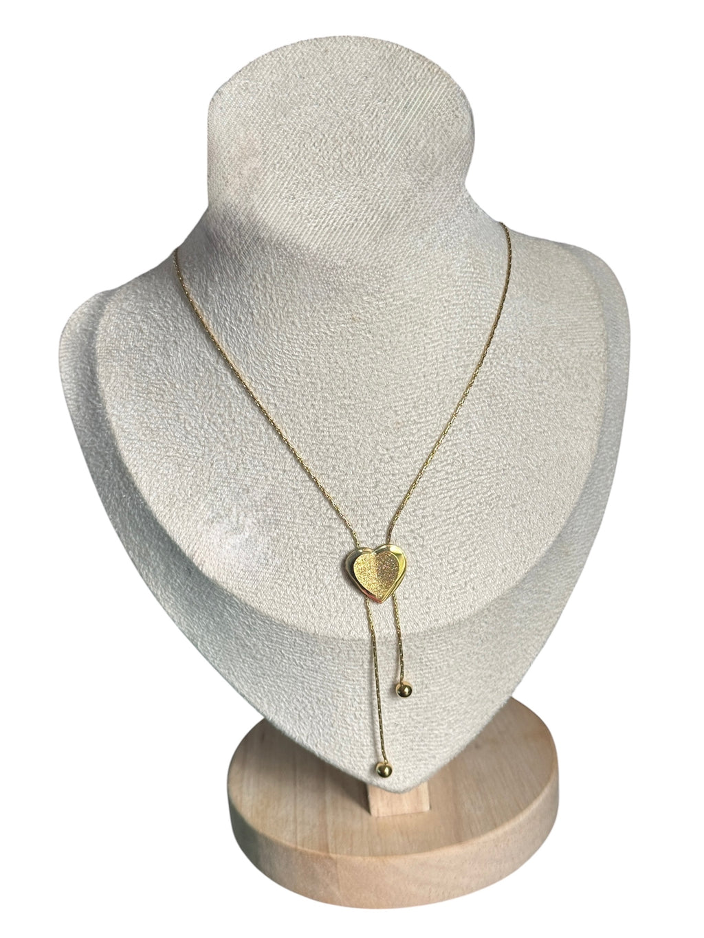 Anti-Tarnish Gold Heart Pendant Necklace