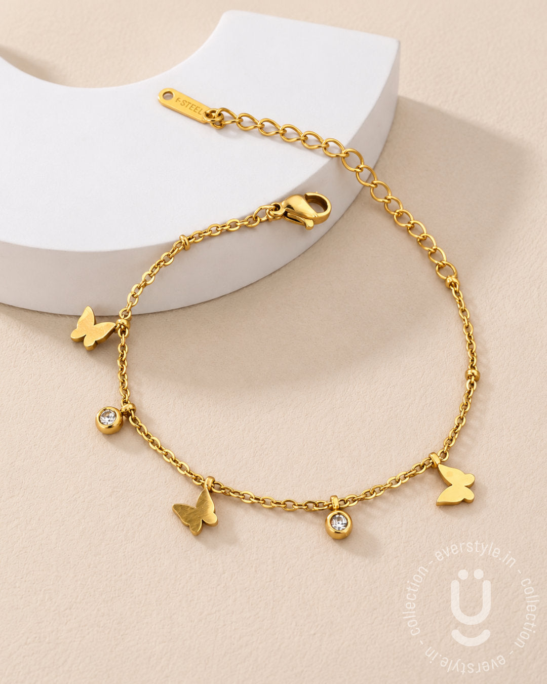 Anti-Tarnish Gold Butterfly Adjustable Bracelet