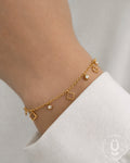 Anti-Tarnish Gold Clover Adjustable Bracelet
