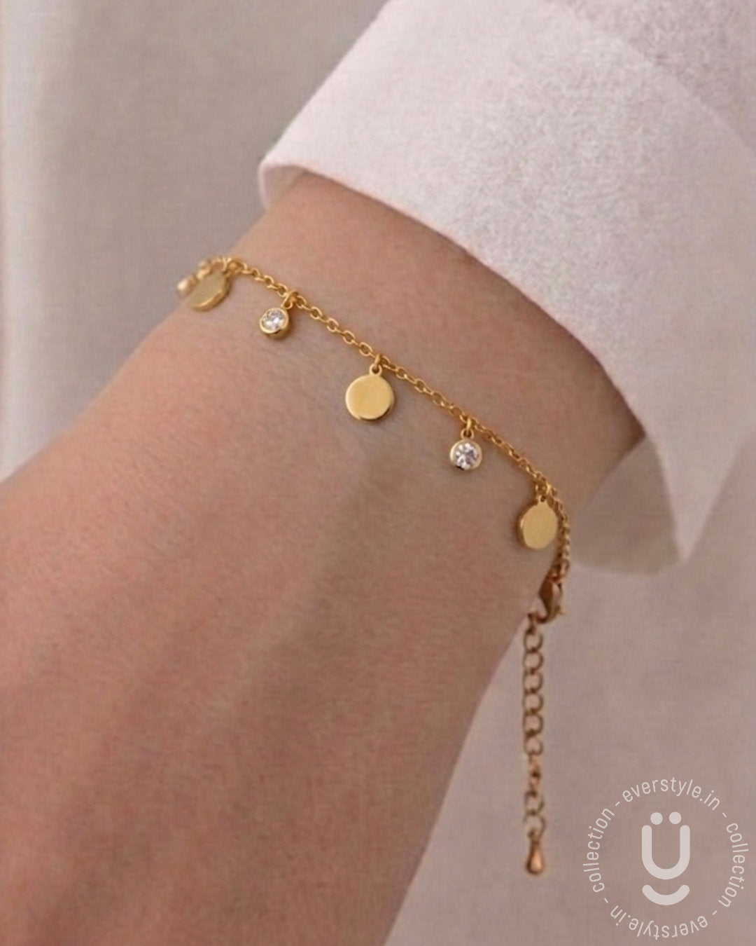 Anti-Tarnish Gold Round Adjustable Bracelet