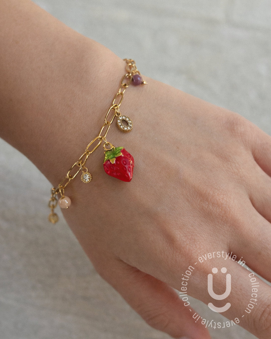 Anti-Tarnish Gold Charms Adjustable Bracelet
