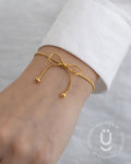 Anti-Tarnish Gold Bow Adjustable Bracelet
