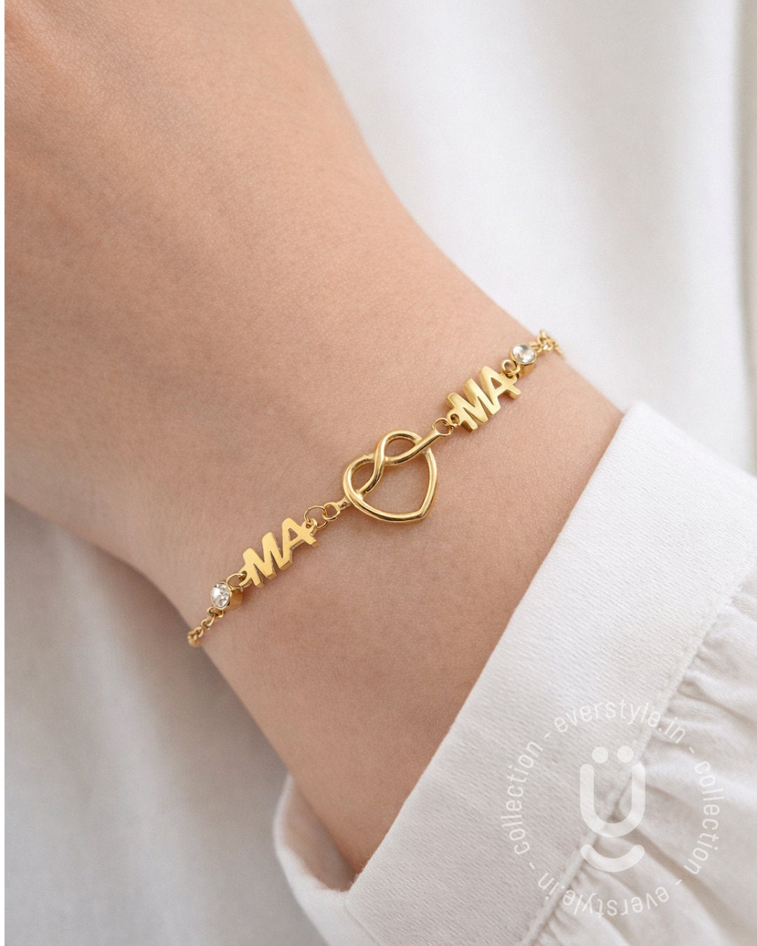 Anti-Tarnish Gold Heart Adjustable Bracelet