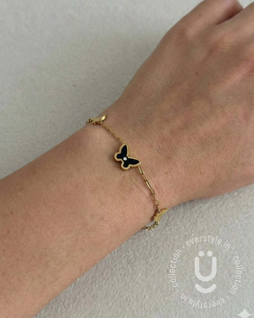 Anti-Tarnish Gold Butterfly Adjustable Bracelet