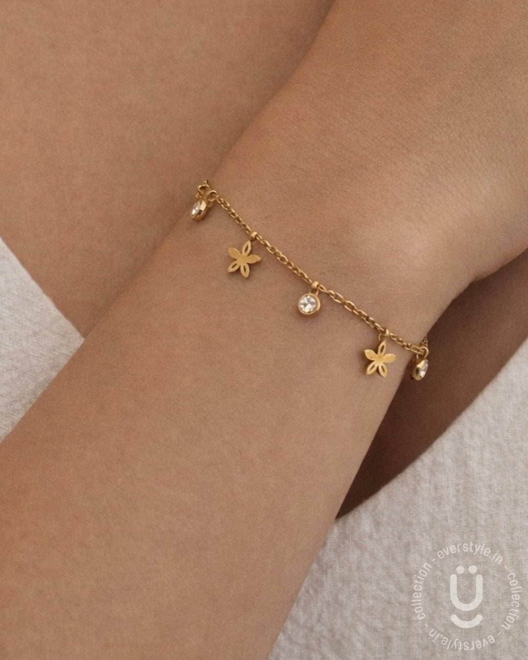 Anti-Tarnish Gold Star Stone Adjustable Bracelet