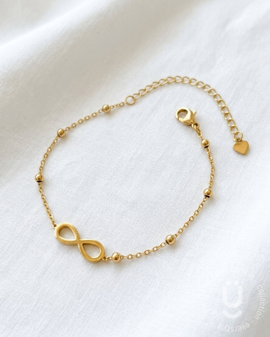 Anti-Tarnish Gold Infinity Adjustable Bracelet