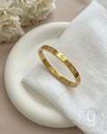 Anti-Tarnish Gold Bangle Adjustable Size Medium