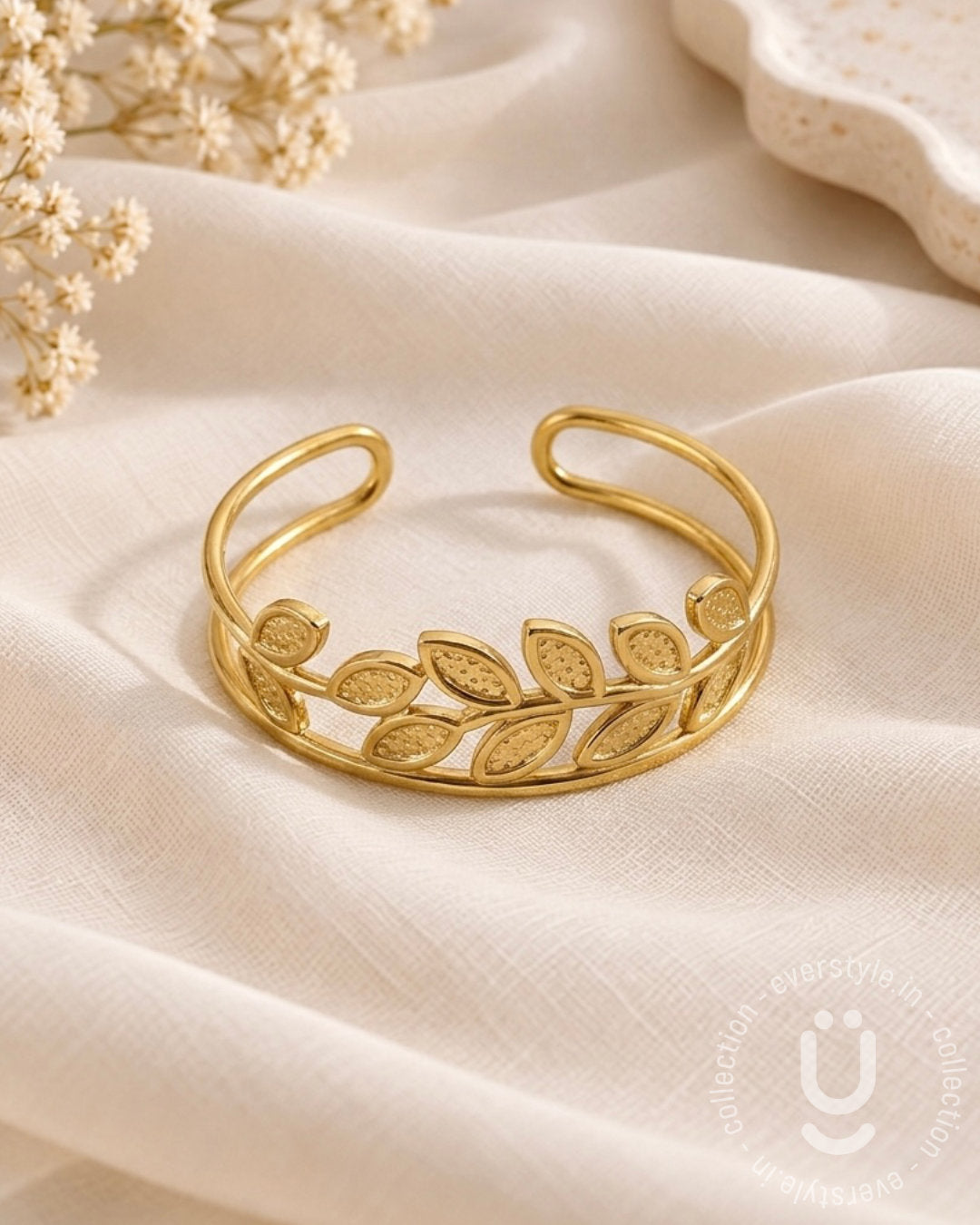 Anti-Tarnish Gold Bangle Adjustable Size Medium