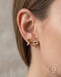Anti-Tarnish Gold Bow Stud Earring