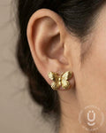 Anti-Tarnish Gold Butterfly Stud