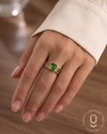 Anti-Tarnish Gold Monalisa Finger Ring With Adjustable Size