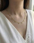 Anti-Tarnish Gold Heart Charms Necklace