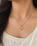 Anti-Tarnish Gold Heart Pendant Necklace