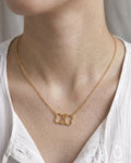 Anti-Tarnish Gold Double Clover Pendant Necklace
