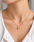 Anti-Tarnish Gold Double Clover & Star Necklace