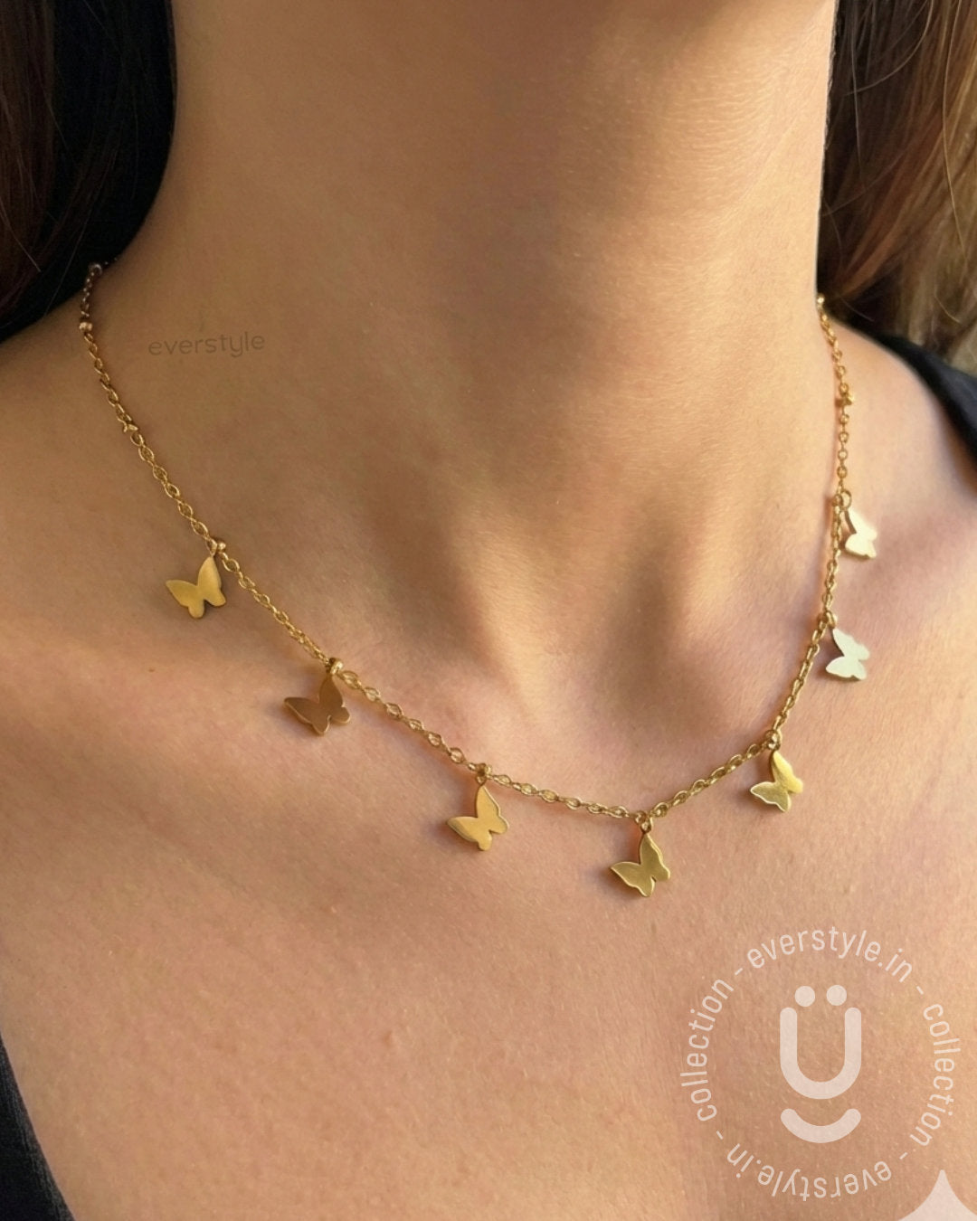 Anti-Tarnish Gold Butterfly Necklace