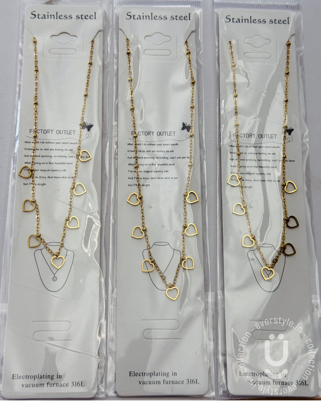 Anti-Tarnish Gold Heart Necklace