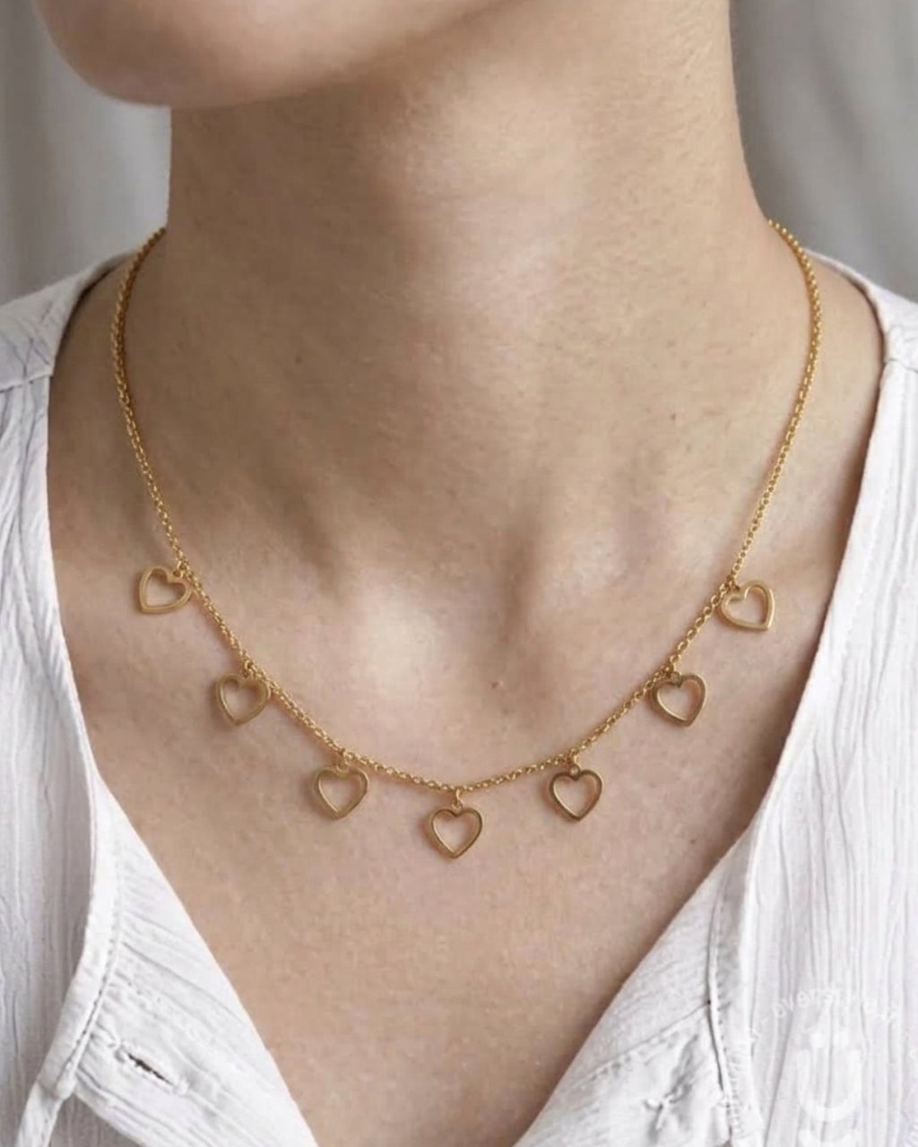 Anti-Tarnish Gold Heart Necklace