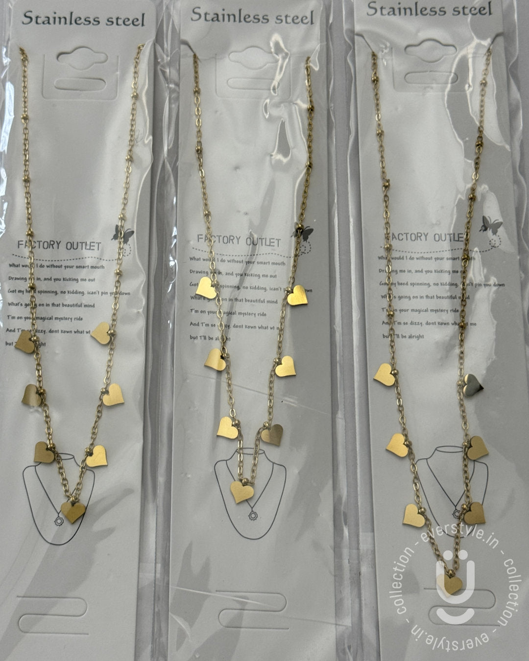 Anti-Tarnish Gold Heart Necklace
