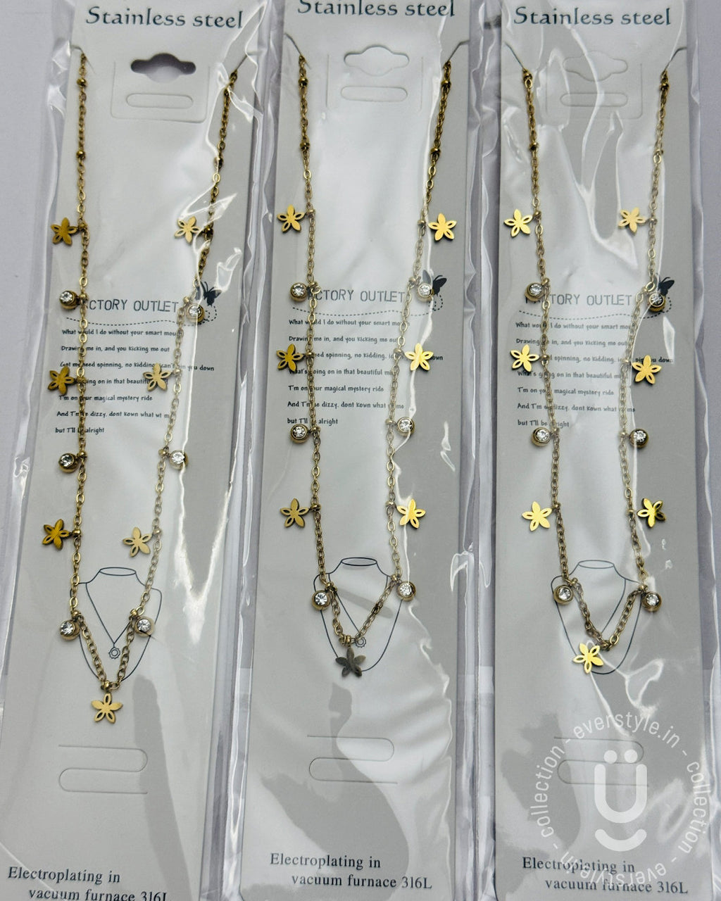 Anti-Tarnish Gold Star Stone Necklace