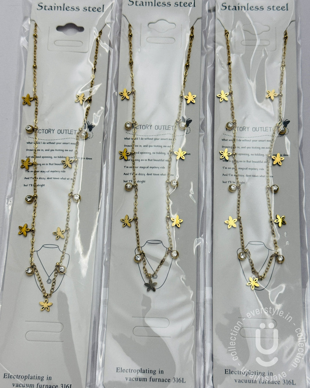 Anti-Tarnish Gold Star Stone Necklace