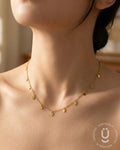 Anti-Tarnish Gold Drops Charms Necklace