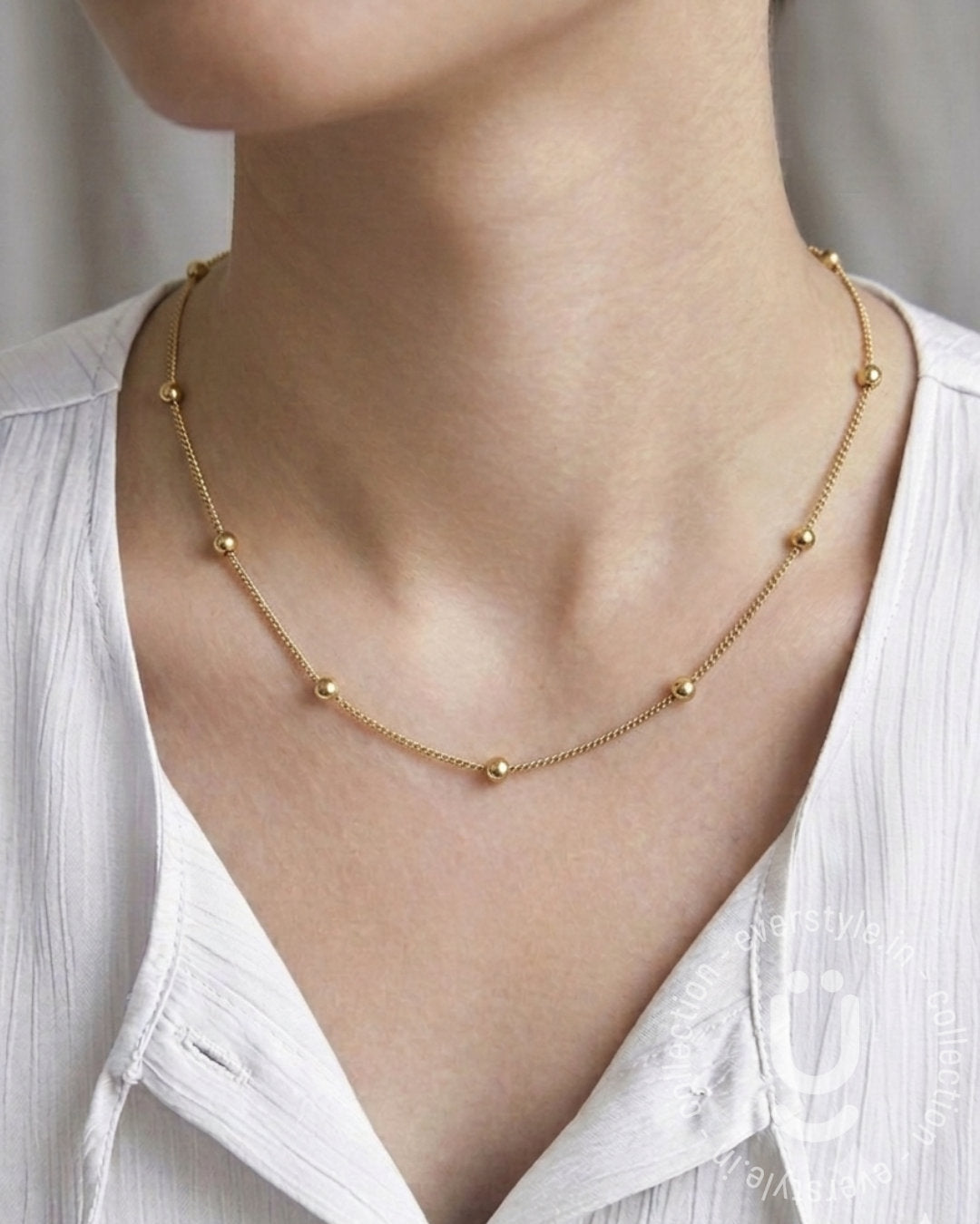 Anti-Tarnish Gold Balls Necklace