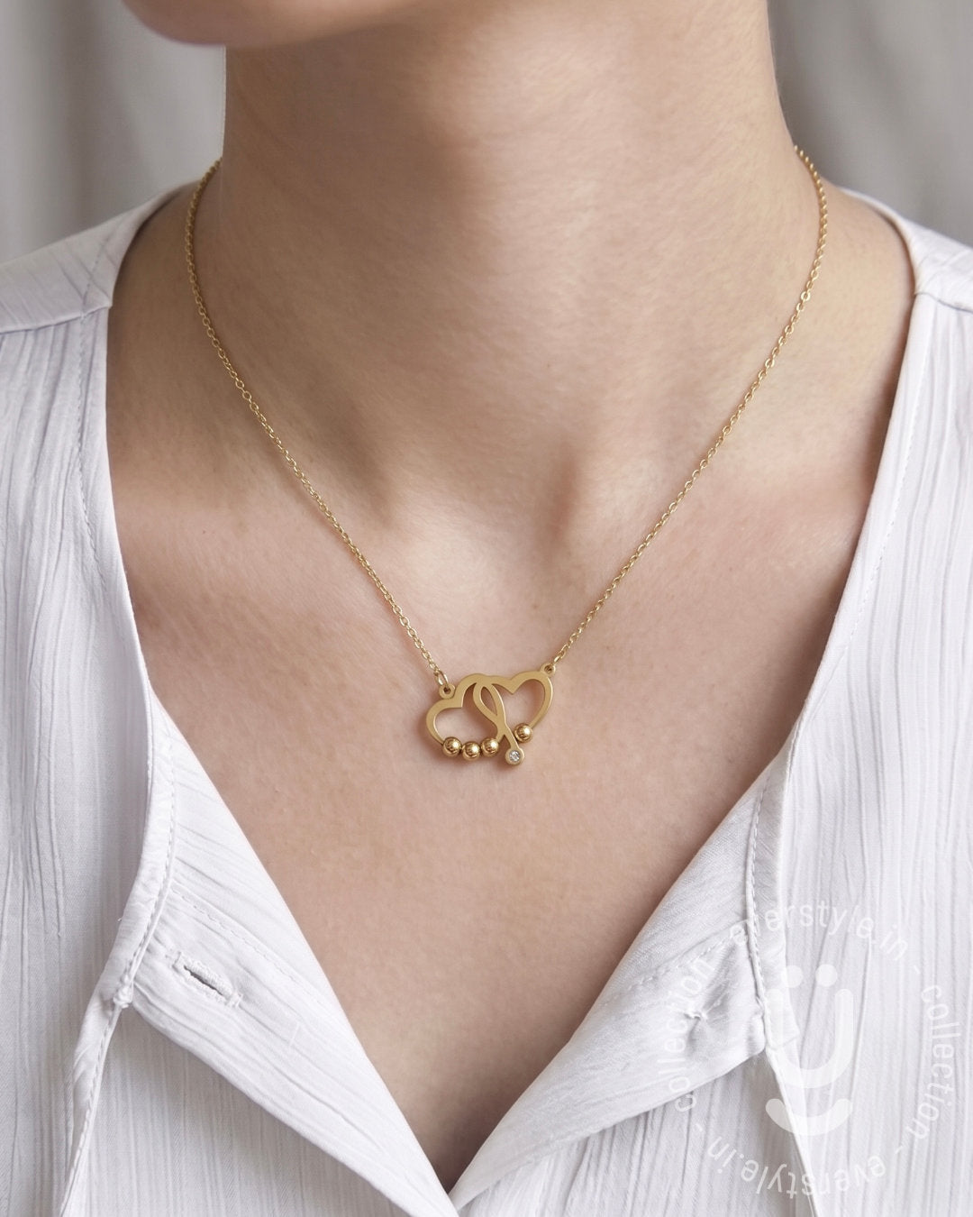 Anti-Tarnish Gold Heart Pendant Necklace
