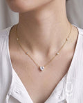 Anti-Tarnish Gold Heart Stone Necklace